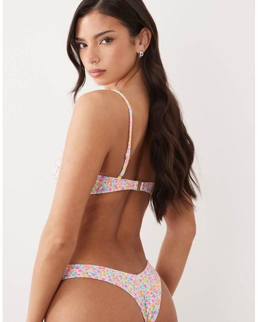 Kulani Kinis Pink Field Trip Y Thong Bikini Bottom