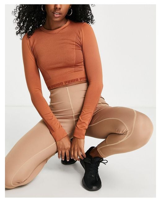 puma evoknit seamless crop