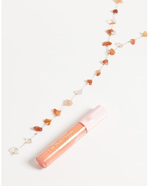 ASOS Korte Ketting Met Stukjes Van Imitatie-Halfedelstenen in het White