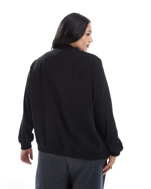 Vero Moda Blue Oversized Bomber Jacket