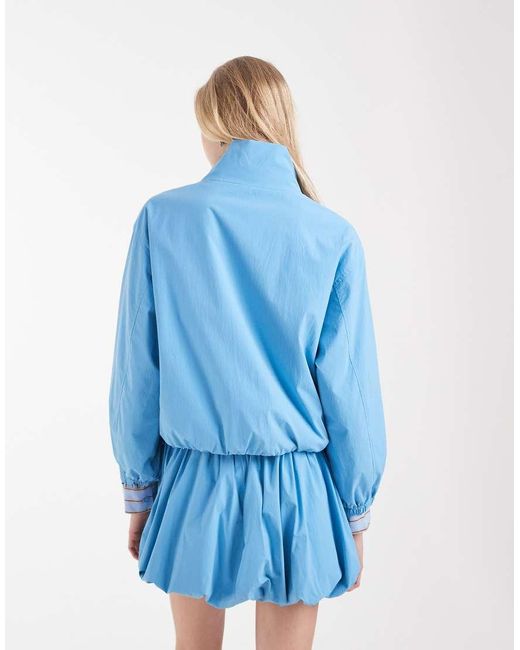 ASOS Blue Paper Touch Poplin Windbreaker - Part Of A Set