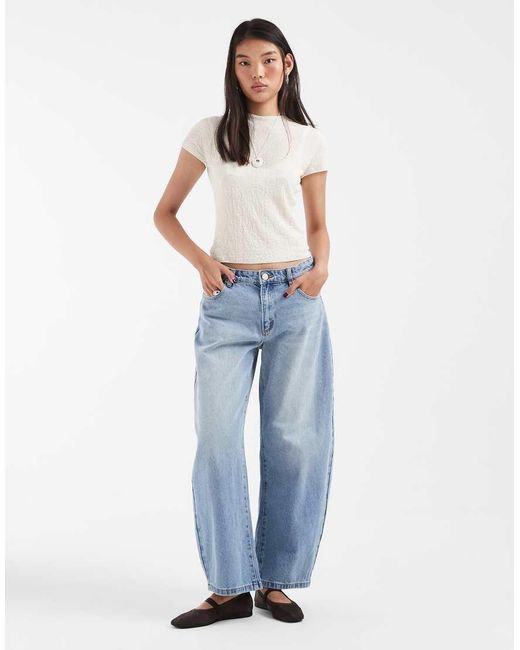 & Other Stories Natural Slim Fit Short Sleeve High Neck Knit Top