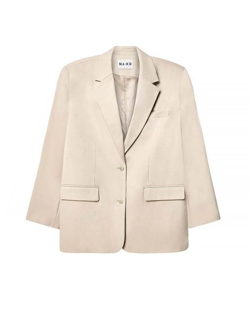 NA-KD Natural Oversized Blazer