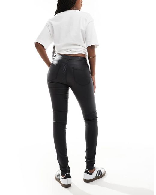 Vero Moda Black Skinny Coated Jeans