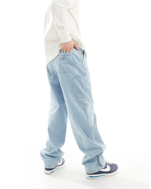Dickies Blue Madison Denim Loose Fit Jeans for men