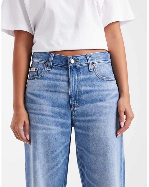 Calvin Klein Blue 90's Low Rise Baggy Jeans