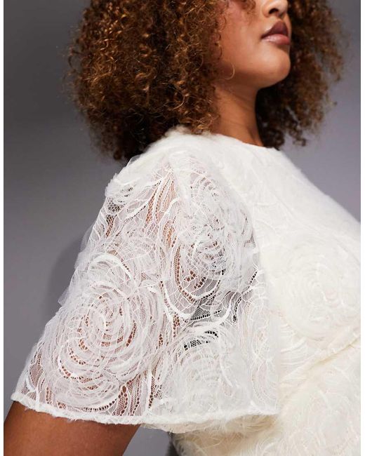 Forever New White Bridal Lace Midaxi Dress