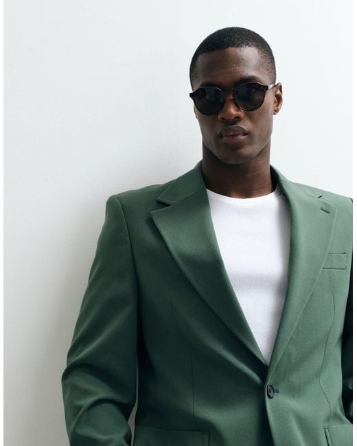 ASOS Green Flexmaxtm Slim Suit Jacket for men