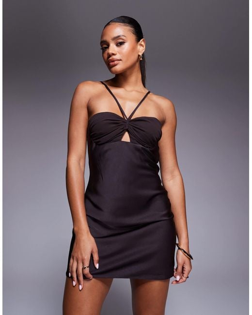 ASOS Blue – minikleid aus satin