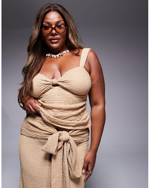 Exclusivité - asos design curve - ozzy - top ASOS en coloris Natural