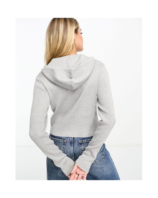 monki knitted zip front sweater