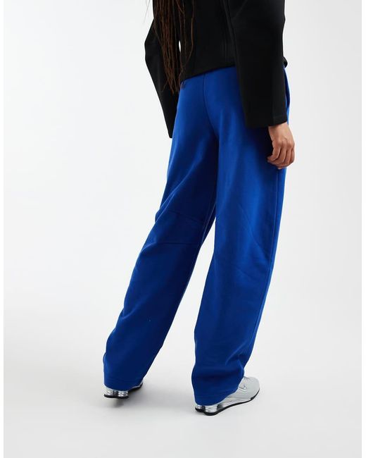 ASOS Blue Asos Design Tall Barrel Leg Brushback Jogger