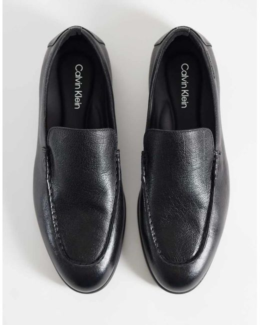 Calvin Klein Black Leather Loafer for men
