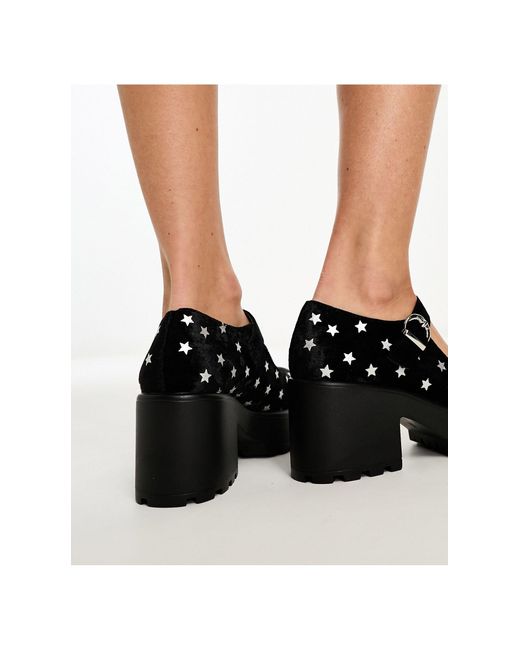 Koi Footwear Black Koi – tira night sky – mary-jane-schuhe aus em samt
