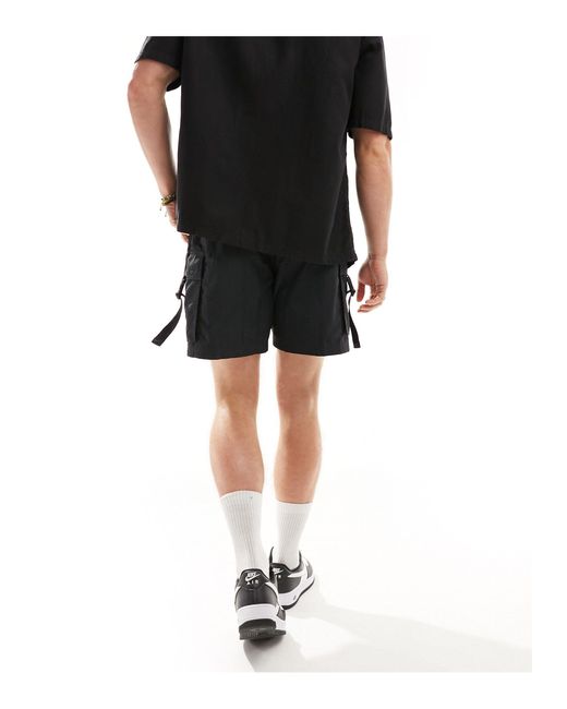 Nike White Logo Tape Cargo 7 Inch Volley Swim Shorts for men