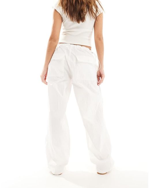 agon® White Parachute Pants