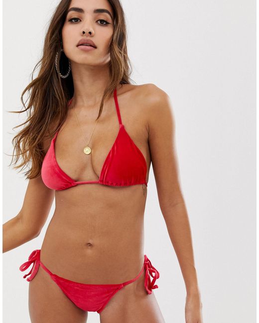 asos velvet bikini