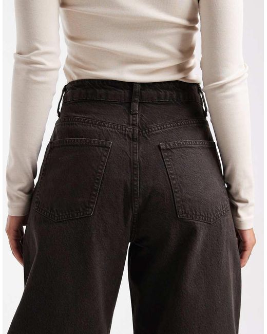 ASOS Black High Waist Barrel Jean