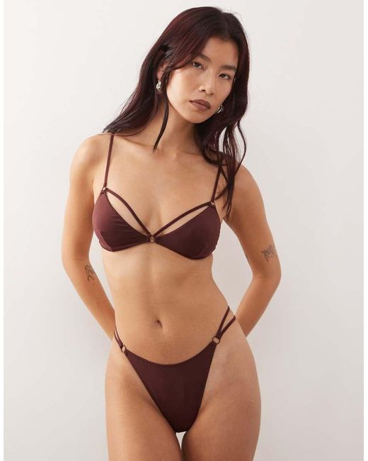 Weekday Green Strappy Triangle Bra