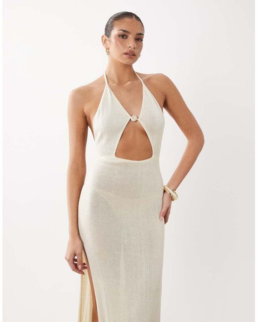 Flook Natural The Label Zoelle Cut Out Maxi Beach Dress