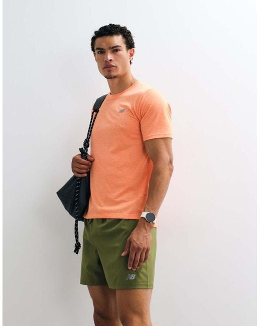 New Balance Green Sport Essential 5 Inch Short for men
