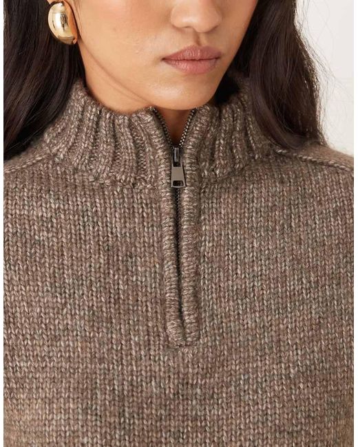 Motel Blue Lamara Quarter Zip Jumper