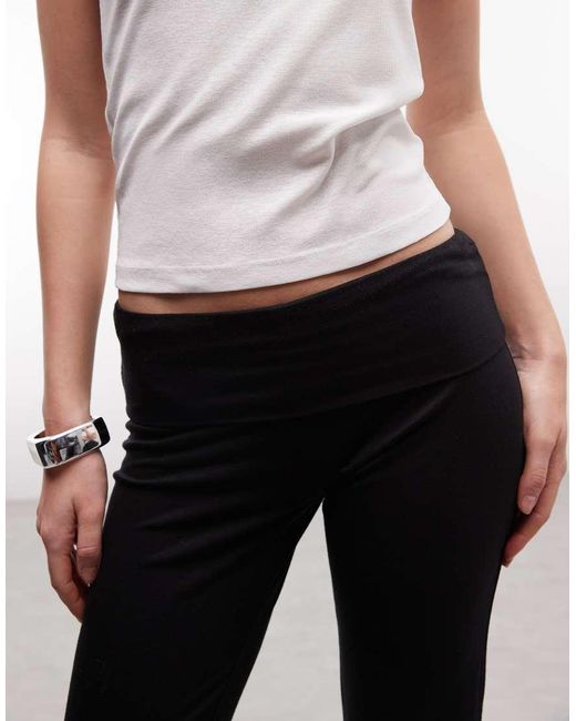 Collusion White Flared Capri leggings