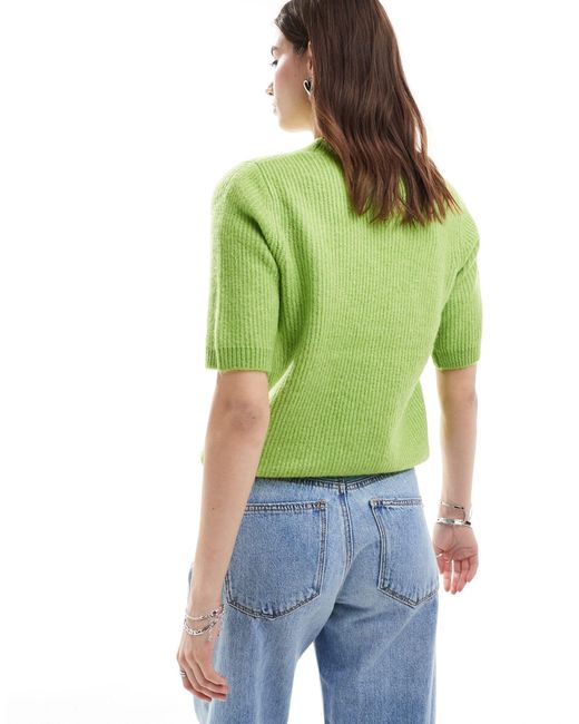 Lolina - maglione a maniche corte lavorato di SELECTED in Green