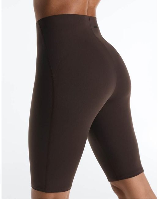 Oysho Brown High Rise Compressive Core Control 25Cm Shorts