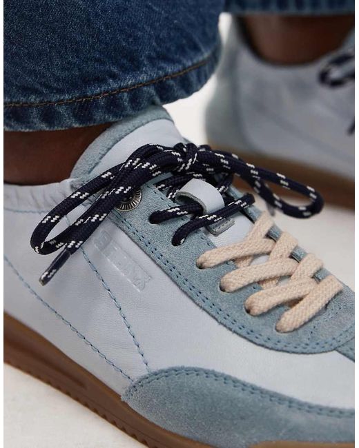 Bronx Blue Cli-oo Lace Up Gum Sole Leather Trainers