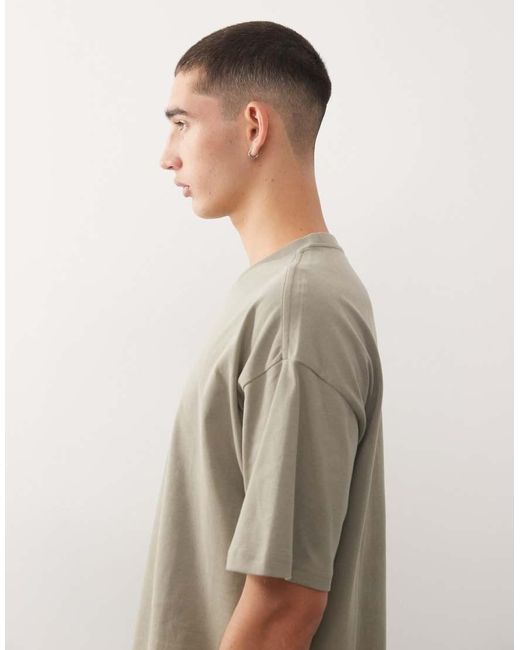 Weekday Gray Great Boxy Fit T-shirt for men