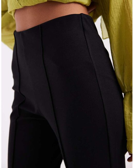 Vero Moda Yellow Sculpting Stretch High Waist Pleat Front Flare Trouser