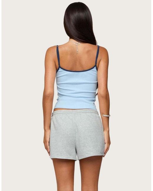 Edikted Blue Deanna Tank Top