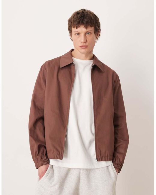 ASOS Brown Herringbone Jacket for men