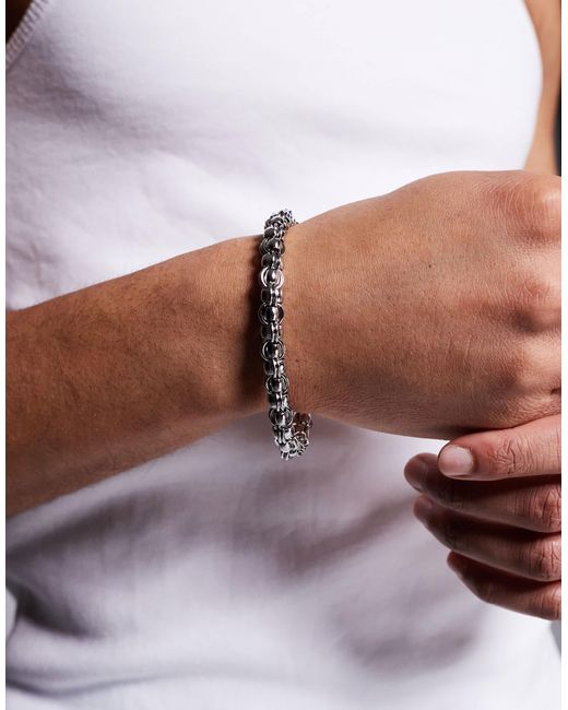 Bracelet chaîne à maillons chunky en acier inoxydable étanche ASOS pour homme en coloris Multicolor
