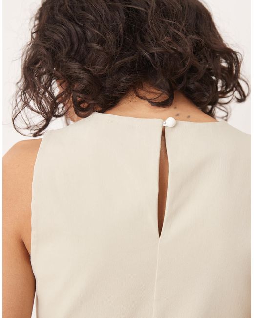 ASOS Natural – ärmelloses bengaline-minikleid