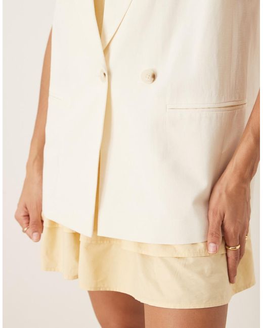 ASOS Natural Sleeveless Multiway Blazer