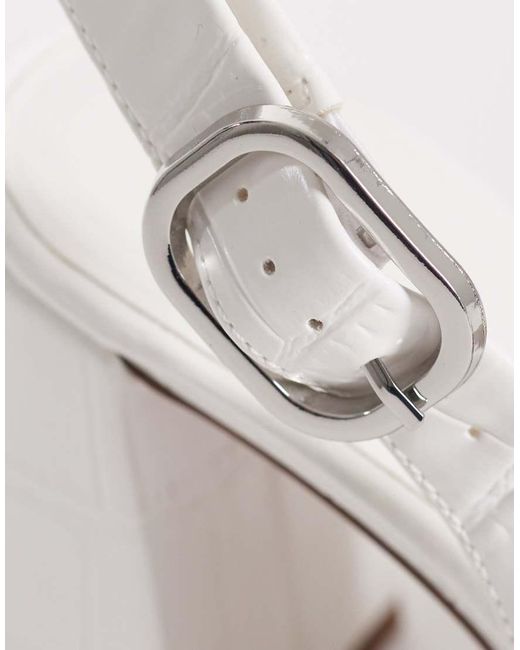 ASOS White Surrey Slingback Mid Block Heels