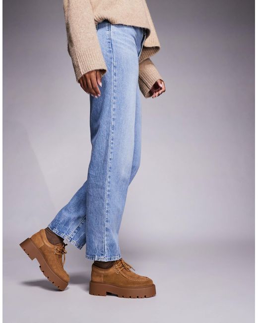 Steve Madden Blue – offsetter – wildleder-loafer zum schnüren