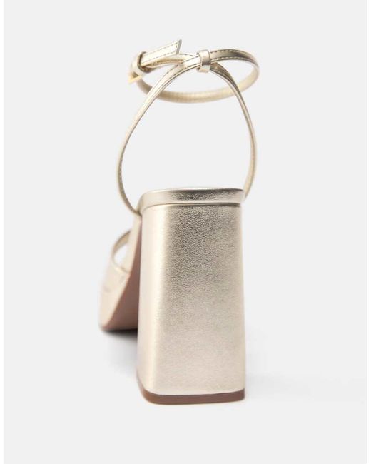 Pull&Bear White Block Heel Sandals