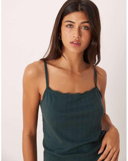 Abercrombie & Fitch Blue Pointelle Pyjama Cami Co-ord