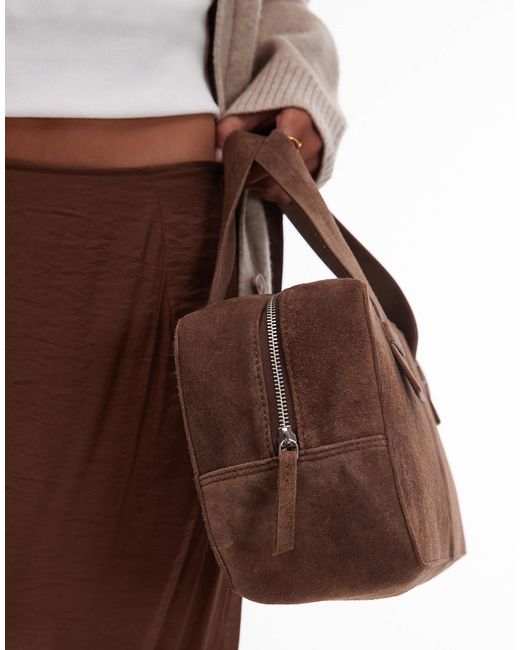 ASOS Blue – bowling-tasche aus wildleder