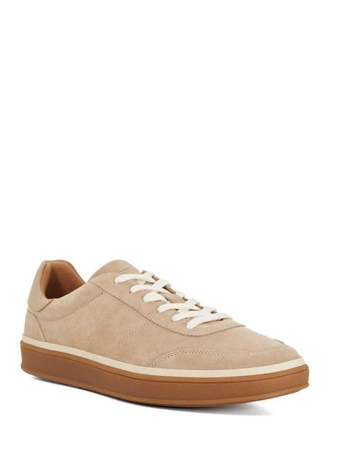 Dune Brown Wide Fit Tony Trainers for men