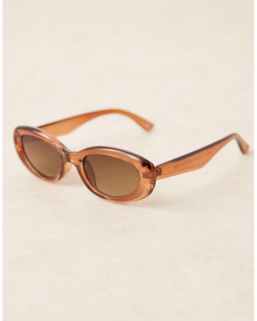ASOS Brown Oval Sunglasses