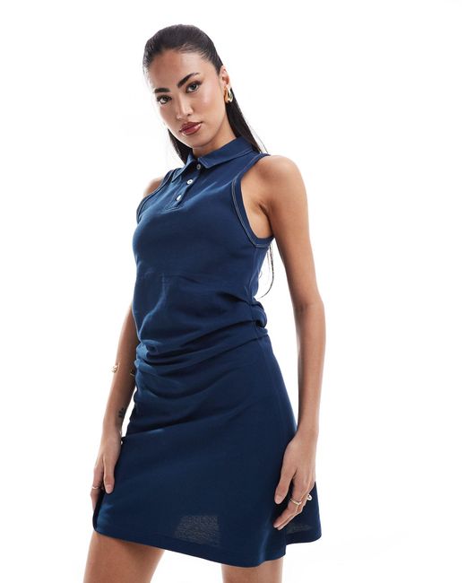 ASOS Blue Polo Sleeveless Mini Dress