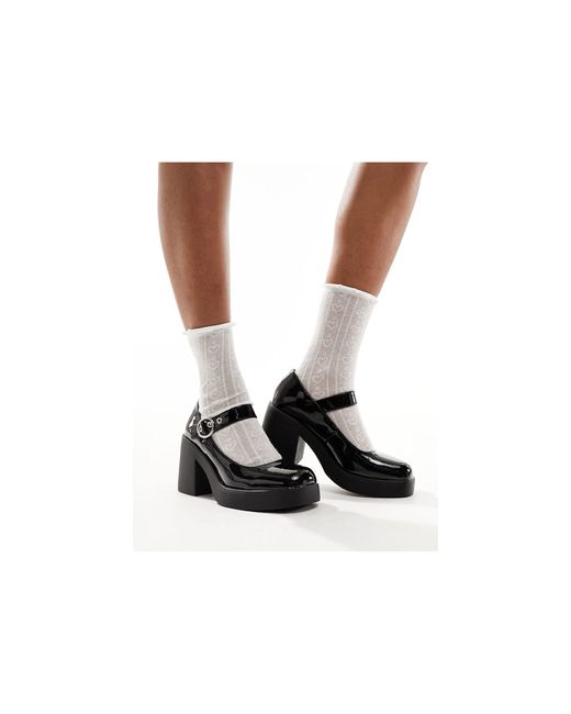 Zapatos negros estilo merceditas con tacón Truffle Collection de color Black