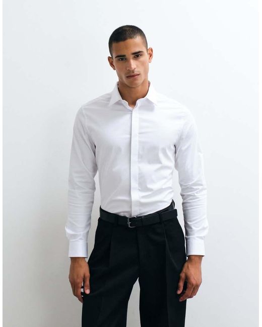 ASOS White Slim Fit Smart Shirt for men