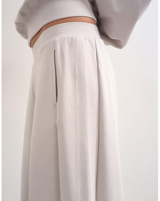 TOPSHOP White Interlock Clean Barrel jogger Co-ord
