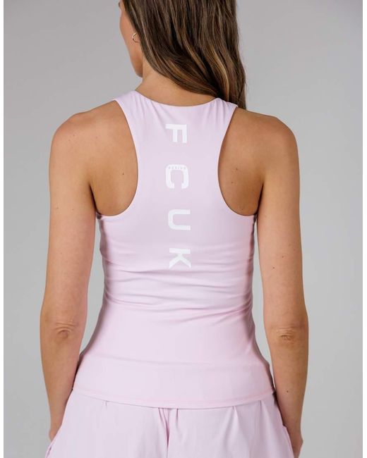 French Connection Purple Fcuk Sports Racer Tank Top