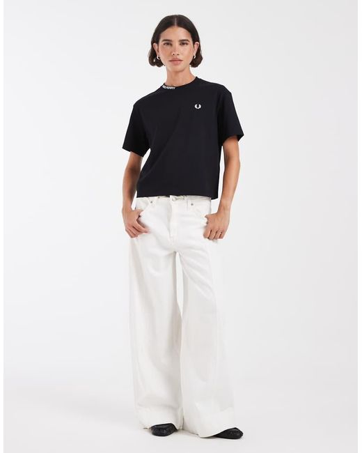 Fred Perry Blue Embroidered Logo T-Shirt
